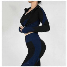 (M, COLOR 3) Women's Yoga Outfit Winter Fitness Set High Waist Leggings & Top 2-Piece