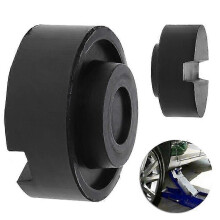 Black Rubber Slotted Floor Pad Frame Rail Adapter for Pinch Weld Side Pad