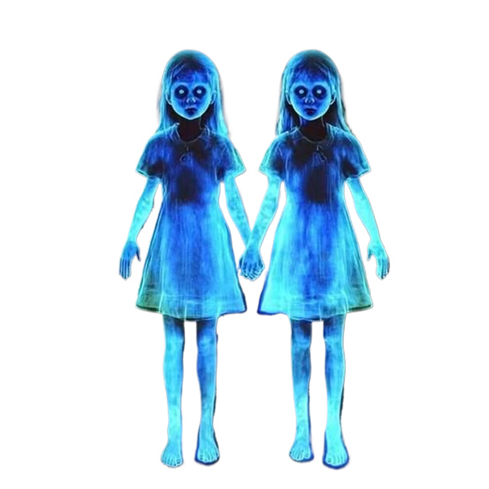 (2pcs) Twin Ghosts Yard Signs With Stakes Suitable For Courtyard Decoration-image-OPC-PJX68WG-NEW