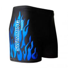 (2XL, Black) Fianao Quick Dry Swim Trunks for Men, Plus Size with Print Design