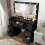 Vanity Desk with 11 LED Lights Makeup Mirror Dressing Table Black 3