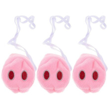 3pcs Plush Pig Nose Costume Accessories Animal Theme Party Cosplay Pig Nose Adorable Animal Nose Prop