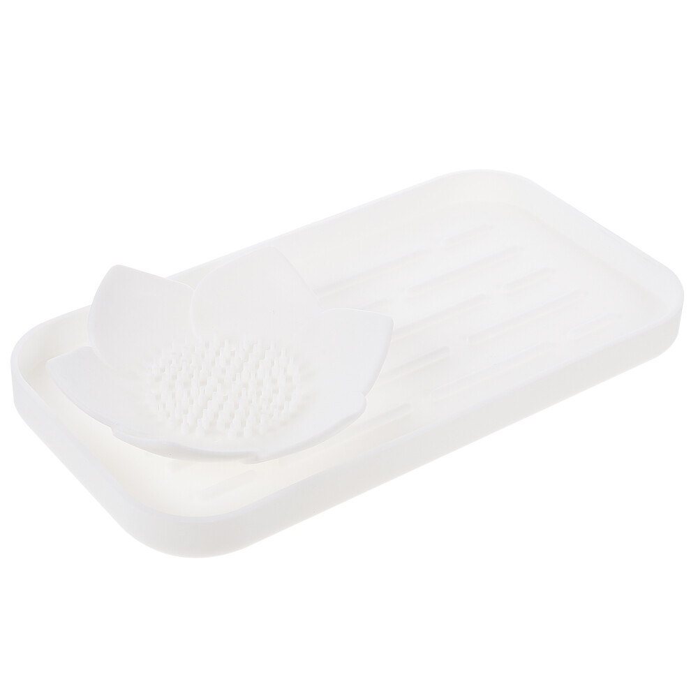 1 Set Silicone Draining Tray White Silica Gel Soap Fall-image-OPC-PJX69KY-NEW