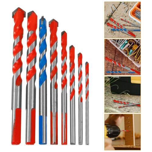 Construction Site Masonry Drill Bit Tungsten Steel 8pcs 2