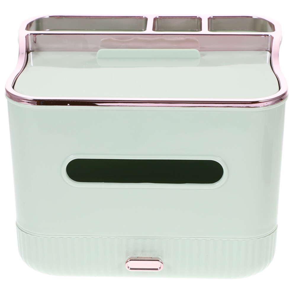 Plastic Tissue Box Vanity Countertop Organizer Green Pp 1pcs-image-OPC-PJX6GQG-NEW
