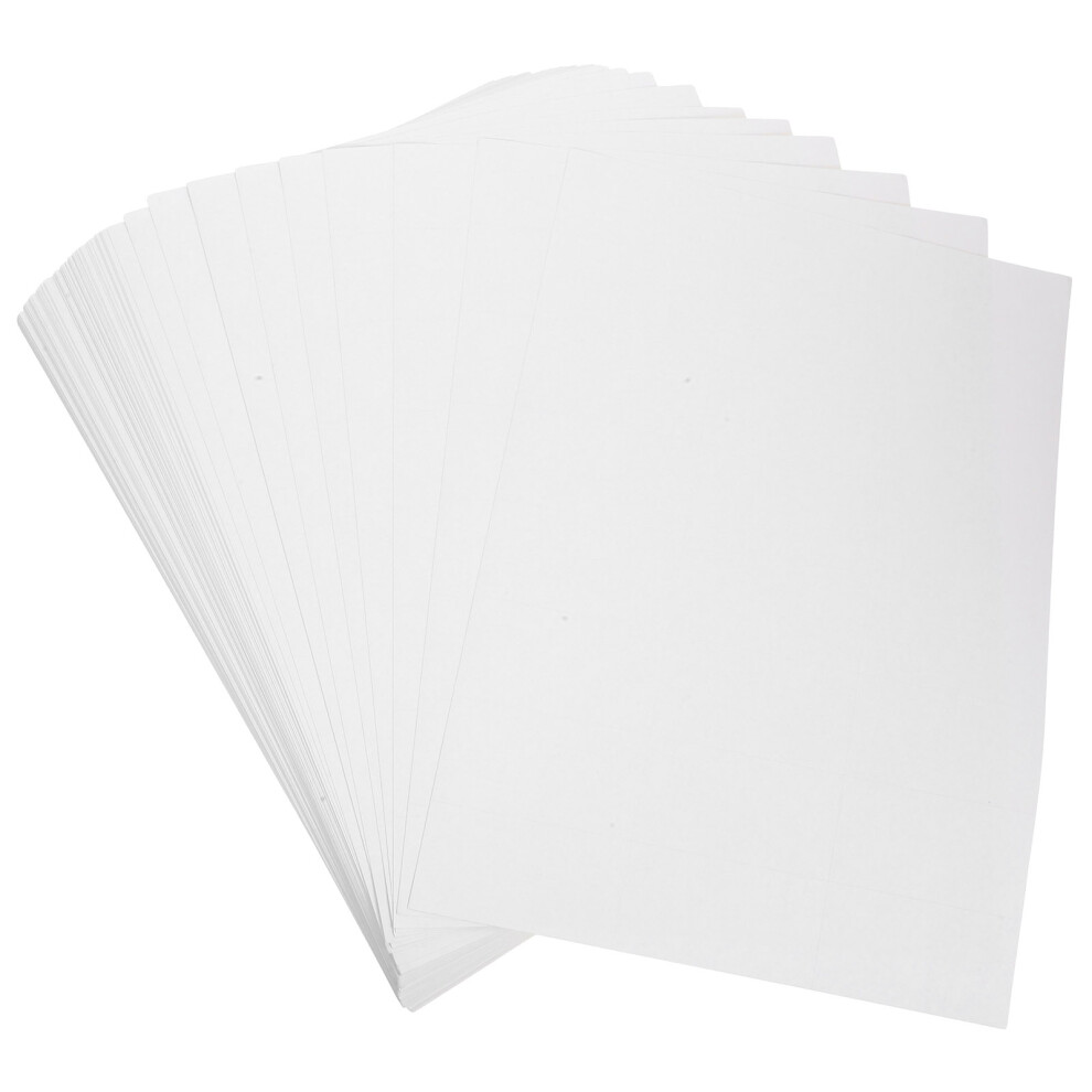 100 Sheets Blank Label Stickers Label Stickers White Paper-image-OPC-PJX6MFZ-NEW