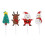 4pcs Christmas Cake Insert Ornaments Soft Rubber 2