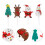 4pcs Christmas Cake Insert Ornaments Soft Rubber 4