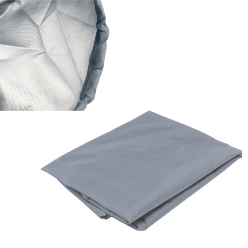 1Pc Durable Grey Lawn Mower Dustproof Cover Waterproof Polyester 2