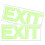 2 Sheets Safety Exit Signs Fluorescent Luminous Wall Sticker 2