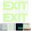 2 Sheets Safety Exit Signs Fluorescent Luminous Wall Sticker 10