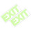 2 Sheets Safety Exit Signs Fluorescent Luminous Wall Sticker 8