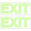 2 Sheets Safety Exit Signs Fluorescent Luminous Wall Sticker 9
