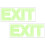 2 Sheets Safety Exit Signs Fluorescent Luminous Wall Sticker 7