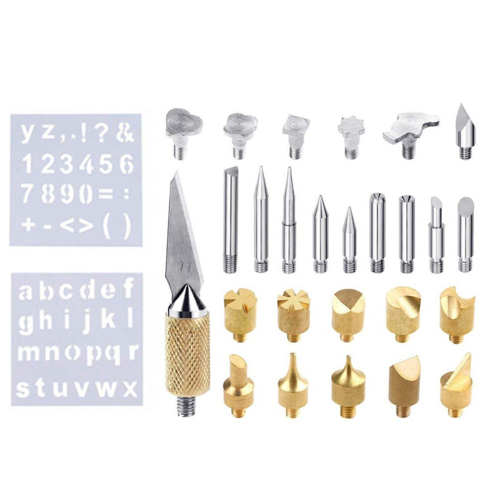 28Pcs Assorted Color Soldering Point Tips For Wood Burning Iron Kit 3072457425283