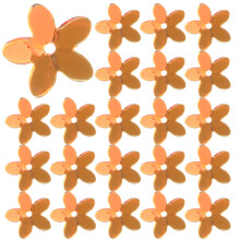 Craft Sequins Golden Flower Design Pvc 1set 0.4x0.4x0.04in