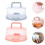 Small Cake Boxes Pink Plastic 2pcs 9.8x9.8x5.1in 7