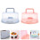 Small Cake Boxes Pink Plastic 2pcs 9.8x9.8x5.1in 8