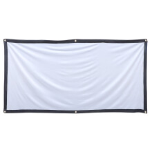 1Ensemble Écran Projeteur Polyester Blanc Pliable Anti-Rides Portable