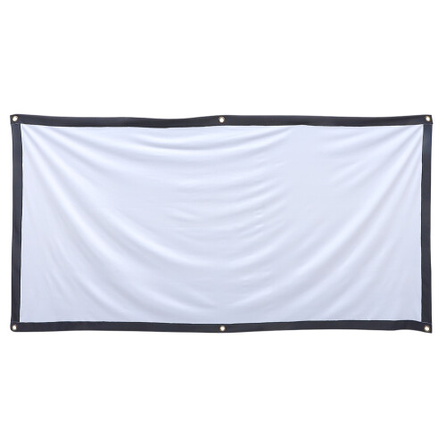 1Ensemble Écran Projeteur Polyester Blanc Pliable Anti-Rides Portable
