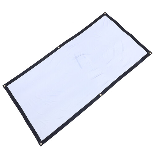 1Ensemble Écran Projeteur Polyester Blanc Pliable Anti-Rides Portable 2