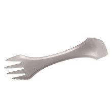 Silver Titanium Spork 3-in-1 Outdoor Tableware Camping Spoon Fork