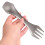 Silver Titanium Spork 3-in-1 Outdoor Tableware Camping Spoon Fork 3