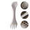 Silver Titanium Spork 3-in-1 Outdoor Tableware Camping Spoon Fork 11