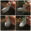 Silver Titanium Spork 3-in-1 Outdoor Tableware Camping Spoon Fork 6