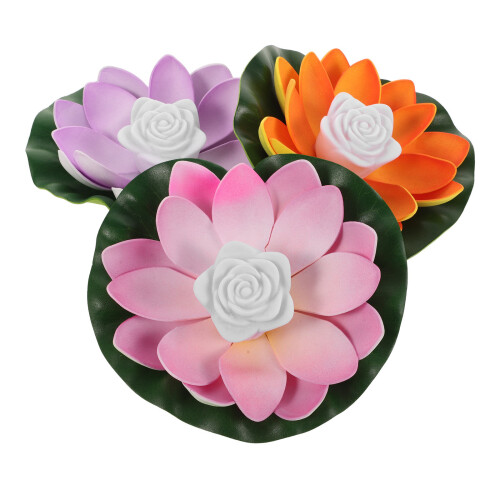 3pcs Pool Light Lantern Lanterns Buddha Light Plastic 2