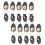 10Pairs Black PU Leather Toggle Buckles Durable Coat Closure Buttons 4