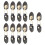 10Pairs Black PU Leather Toggle Buckles Durable Coat Closure Buttons 7