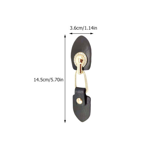 10Pairs Black PU Leather Toggle Buckles Durable Coat Closure Buttons 1