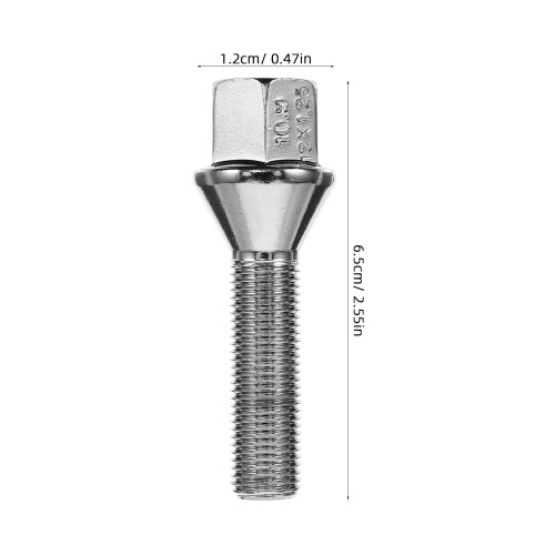 Unbranded Locking Wheel Nut Remover 6.50x1.20x1.20cm Silver 1