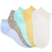 5Pairs Baby Low Cut Socks Ultra Thin Sweat Absorbent Assorted Colors