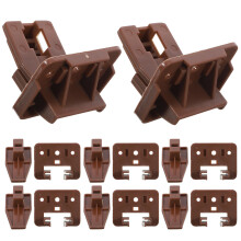 10Sets Drawer Repair Kit ABS Drawer Glides Center Mount Slide Stopper