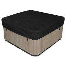 (231*231*30cm, black) Waterproof Polyester Square Hot Tub Cover Outdoor Spa Covers Square Hot Tub Cover