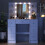 7 drawers vanity table with 10 LED lights mirror dressing desk modern 6