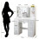 7 drawers vanity table with 10 LED lights mirror dressing desk modern 7