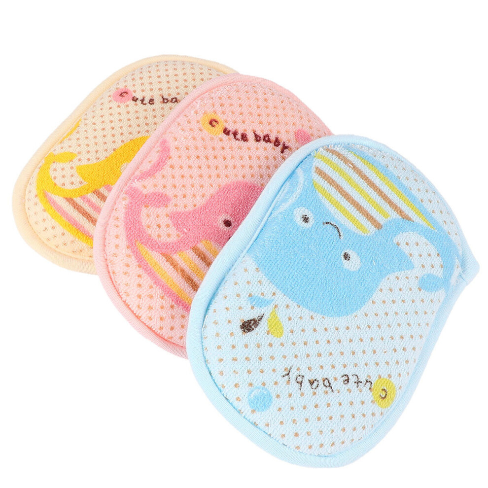 Vaguelly 3Pcs Brush Sponge Bath Supplies Loofah Spa Newborn