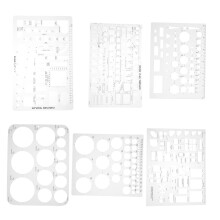 6 Pcs Tool Ruler Template Rewritable Turntable Painting Child