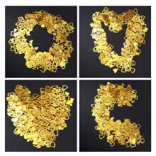 3000Pcs Heart Shape Confetti Golden Wedding Table Decoration Sprinkles