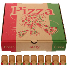 10pcs Paper Pizza Trays For Home Users 11.8x7.9x1.8in