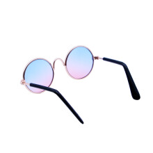 2Pcs Purple Pet Sunglasses for Small Dogs and Cats Metal Frame Durable