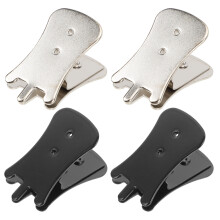 Small Clips Black Galvanized Steel 4pcs 1.4x0.8x0.8in