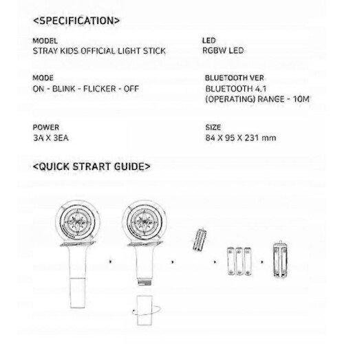Lightstick Stray Kids Supports Bluetooth 1