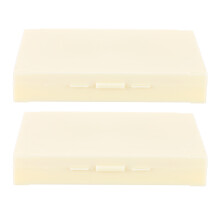 2Pcs Durable ABS Microscope Slide Holder Box with Beige Multi Slots