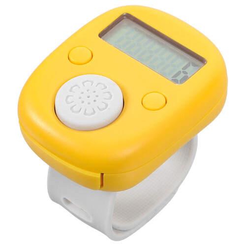Manual Counter Clicker Counting Tool Yellow Plastic 1pcs