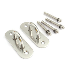 2Pcs Silver Stainless Steel U Shaped Ceiling Mount Hooks Durable