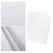 2 Pcs Cross Stitch Embroidery Cloth Fabric Cross-Stitch White